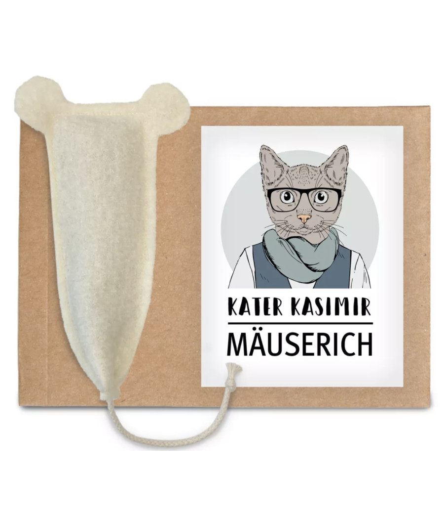 Souris XL laine et herbes à chat