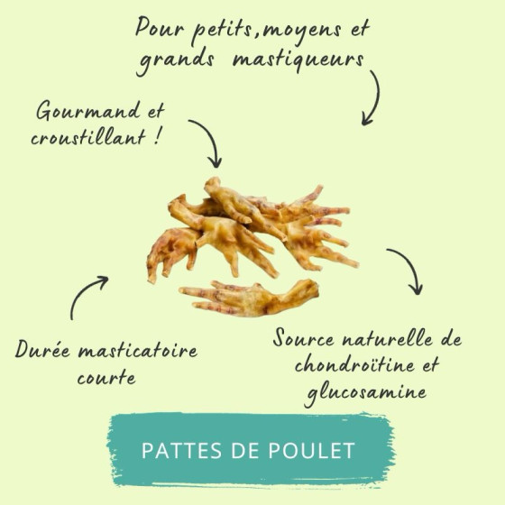 Pattes de poulet séchées