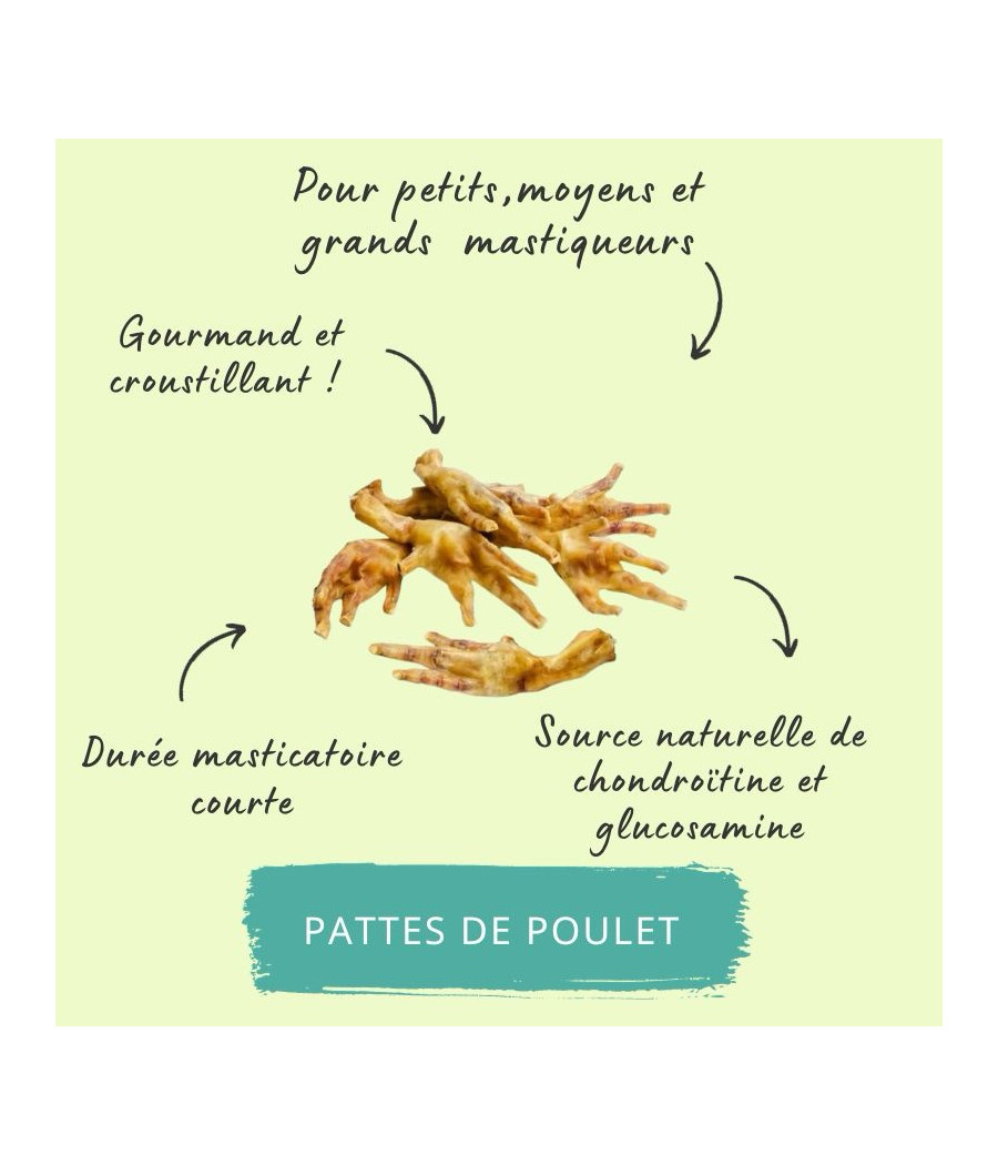 Pattes de poulet séchées