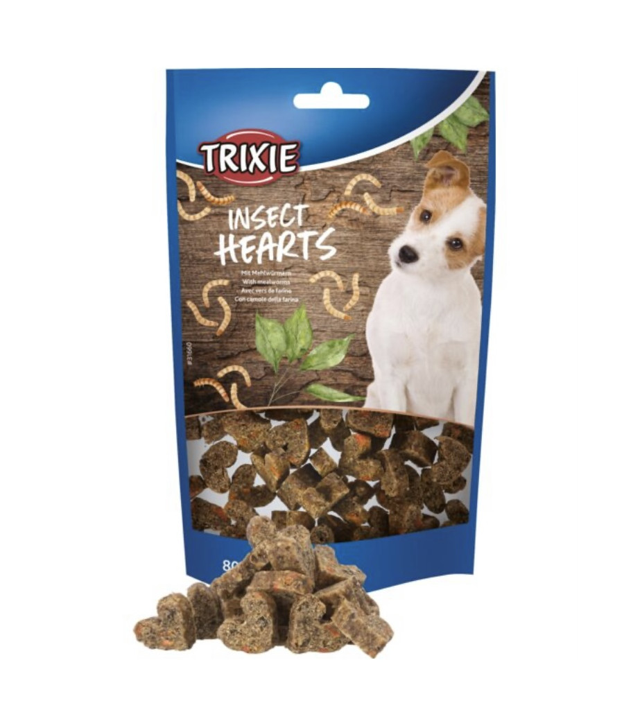 Friandises Insect Hearts avec vers de farine