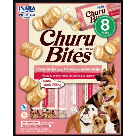 Churu wraps poulet dog treat bites x 8