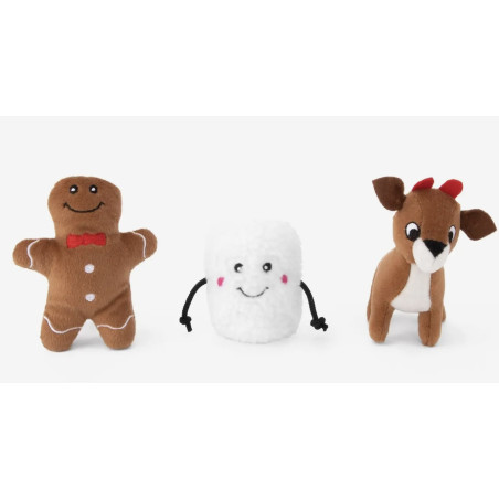 Les Miniz  de Noël x 3 Zippy Paws