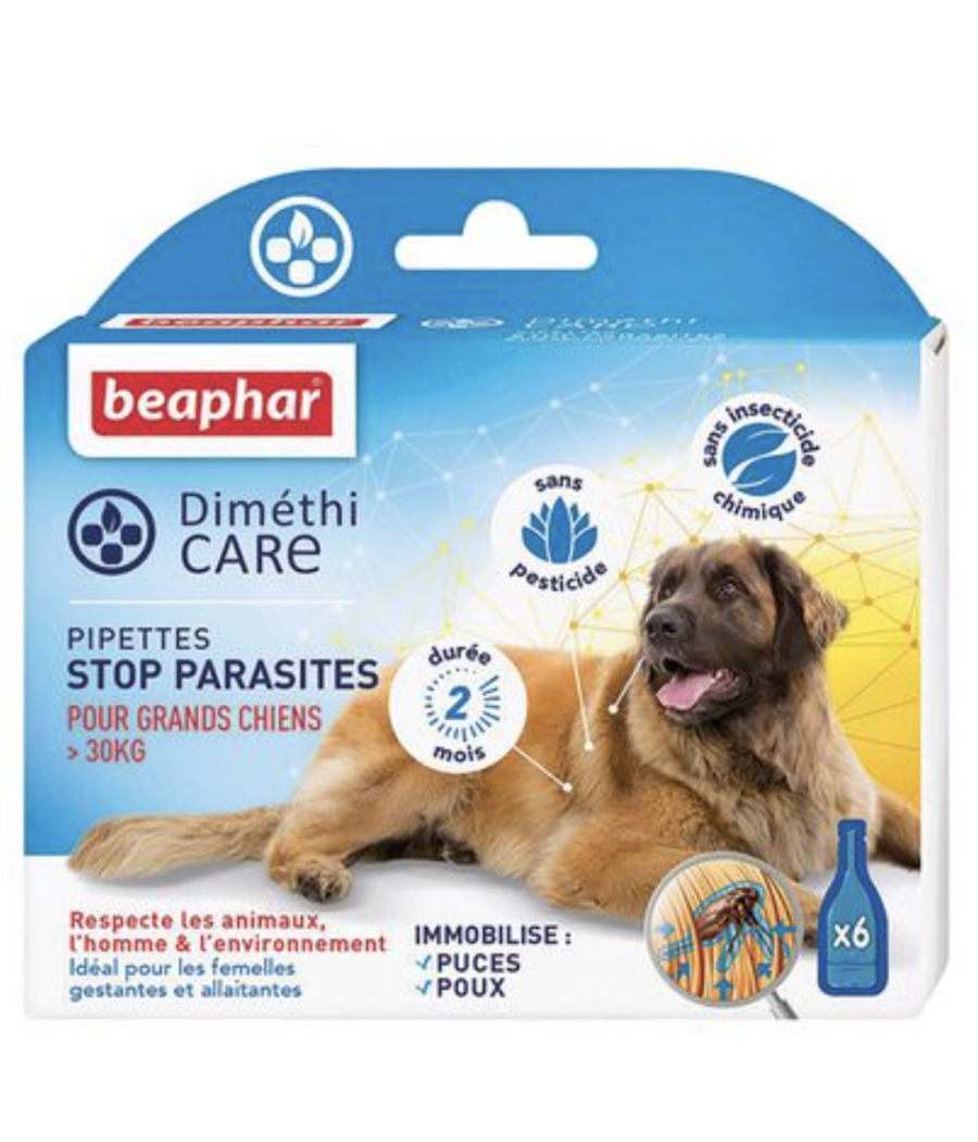 Pipette Diméthicare Stop parasites pour chien