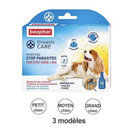 Pipette Diméthicare Stop parasites pour chien