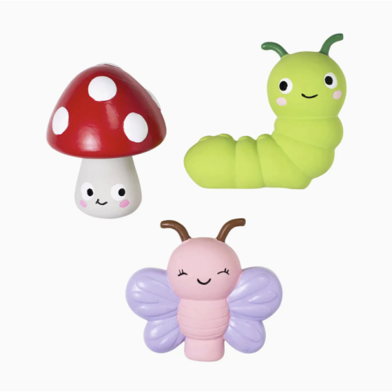 Mini jouets jardiniers en latex x 3