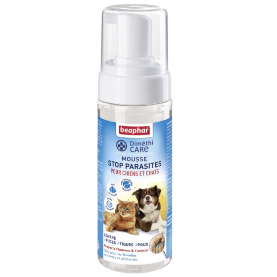 Dimethicare Mousse Stop parasites chien et chat 150ml