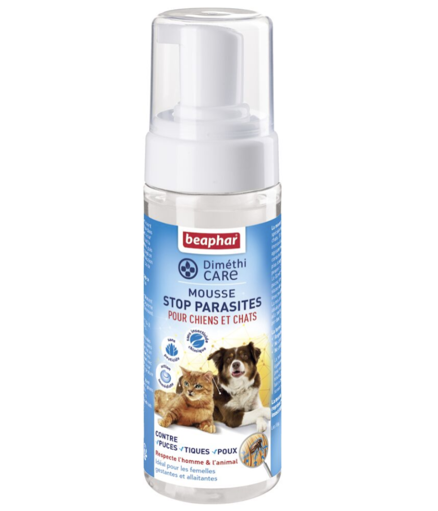 Dimethicare Mousse Stop parasites chien et chat 150ml