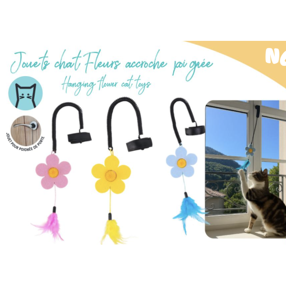 Jouet fleur accroche poignée