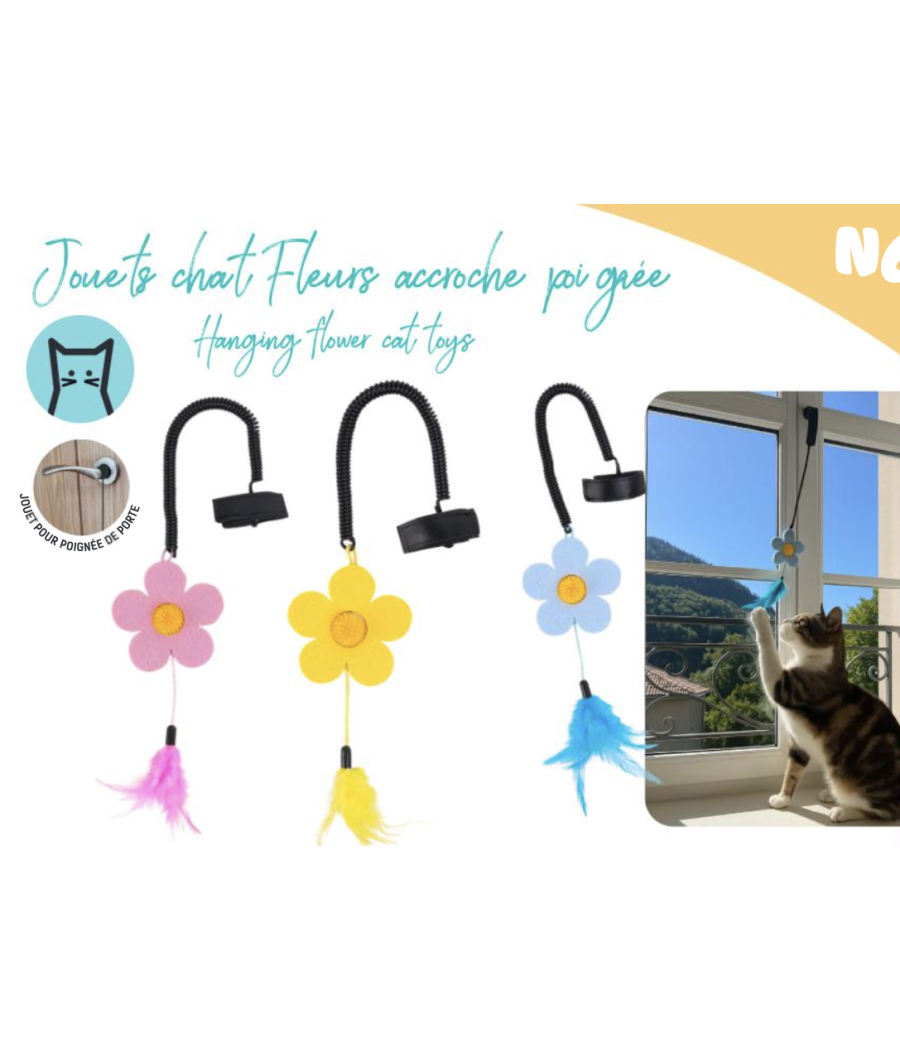 Jouet fleur accroche poignée