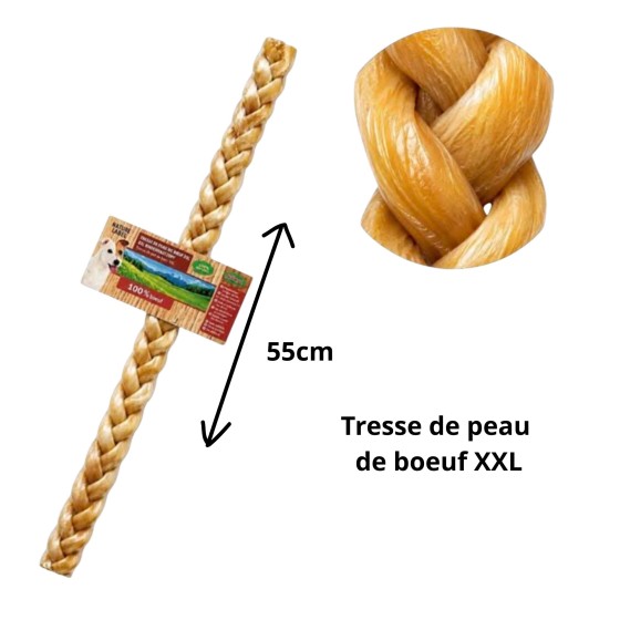 Tresse de peau de boeuf XXL Bubimex