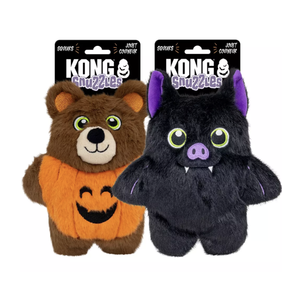 KONG Halloween Snuzzles Bat & Bear Assorted